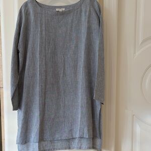 Eileen Fisher Light Blue Tunic Top
